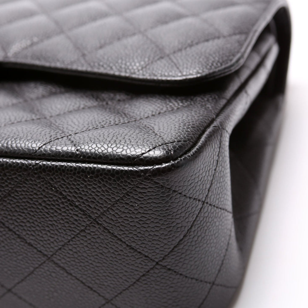 Classic Flap Jumbo Caviar 25-28M Black