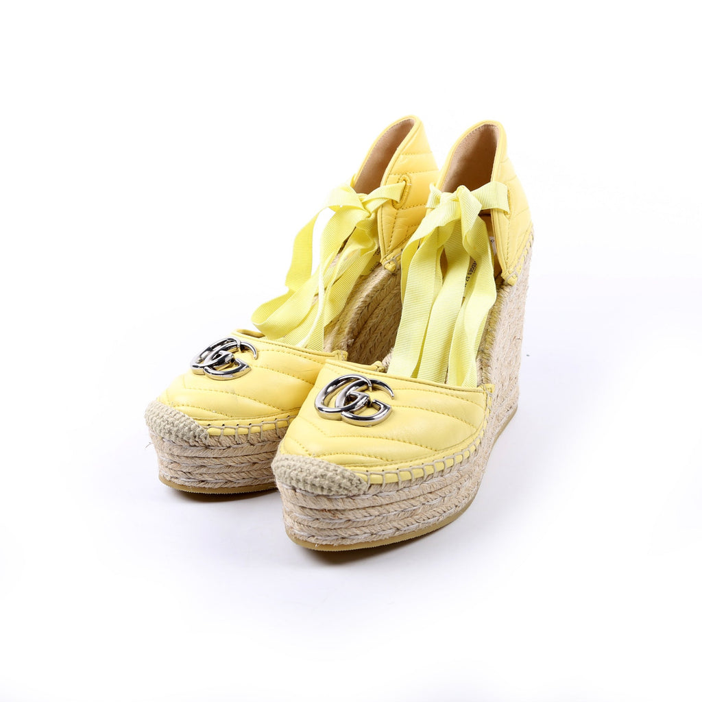 GG Marmont Espadrille Wedges Size 38