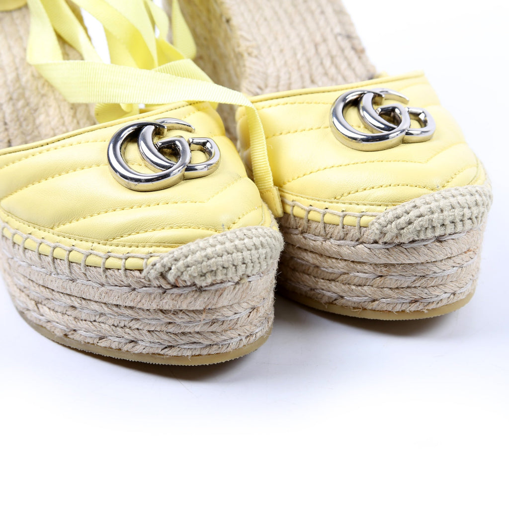 GG Marmont Espadrille Wedges Size 38