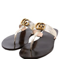 Marmont T Strap Sandals Size 39.5 Gold/Black