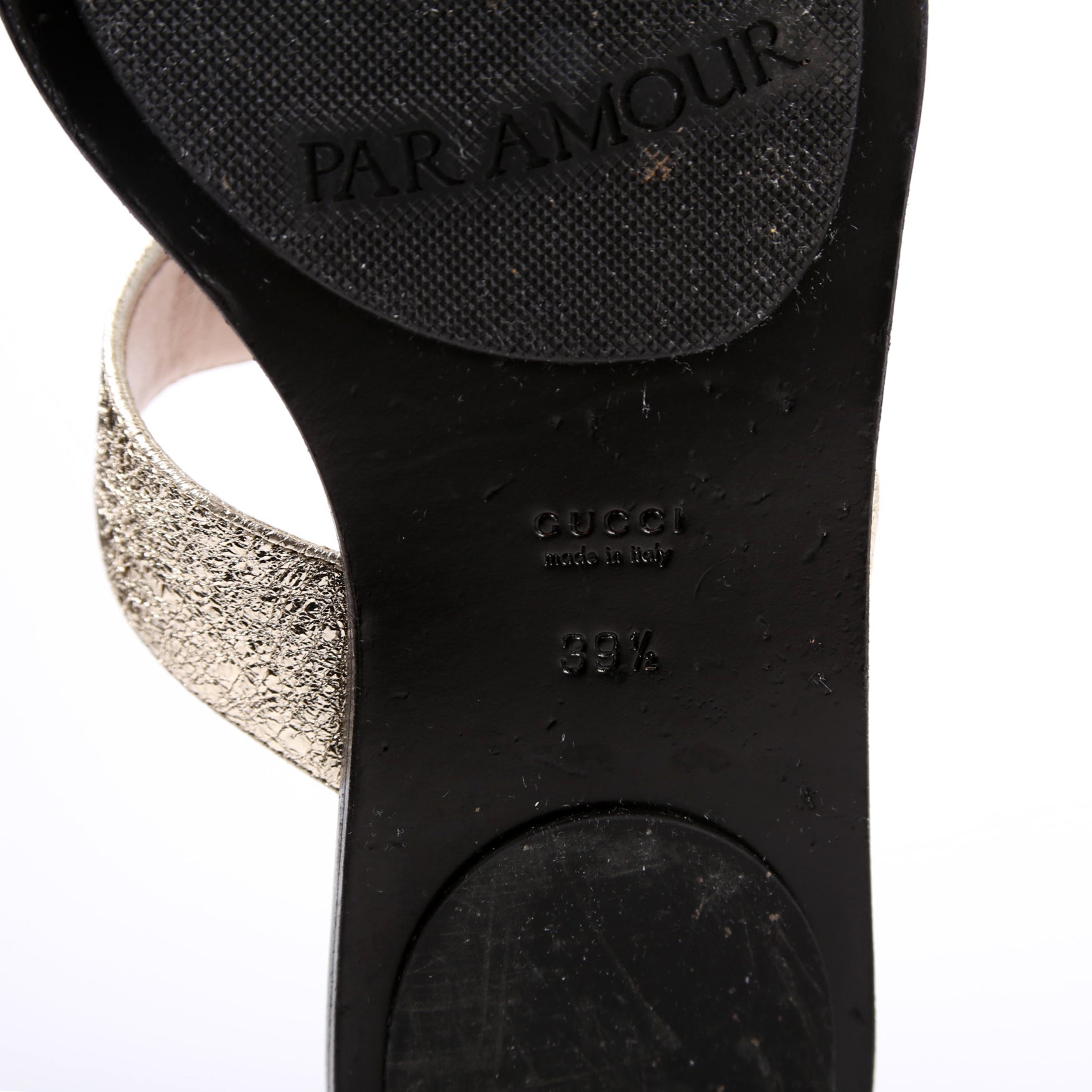 Marmont T Strap Sandals Size 39.5 Gold/Black