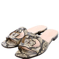 Python Interlocking G Flats Size 37 Beige/Black