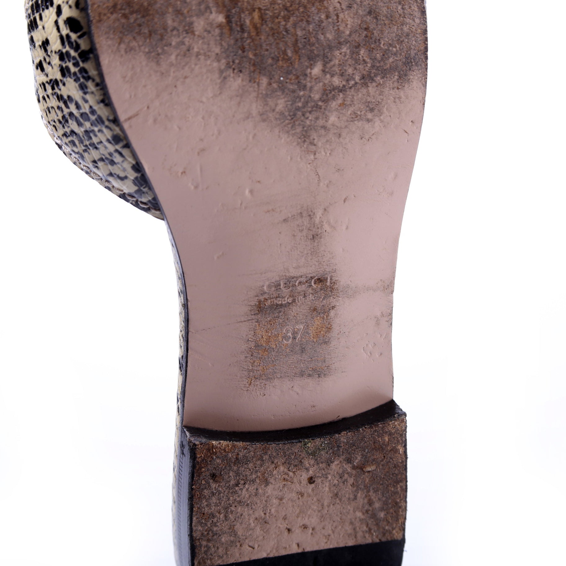 Python Interlocking G Flats Size 37 Beige/Black