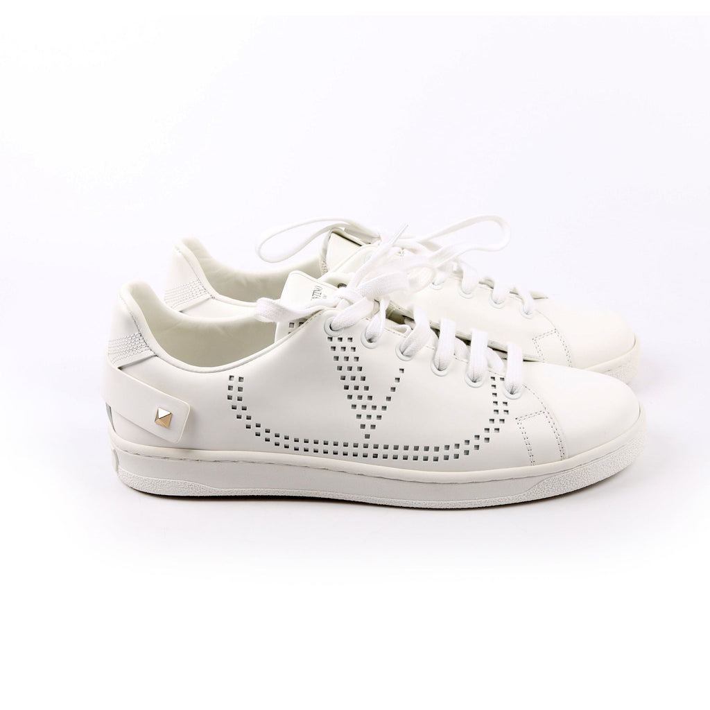 Backnet V Logo Sneakers Size 38 White