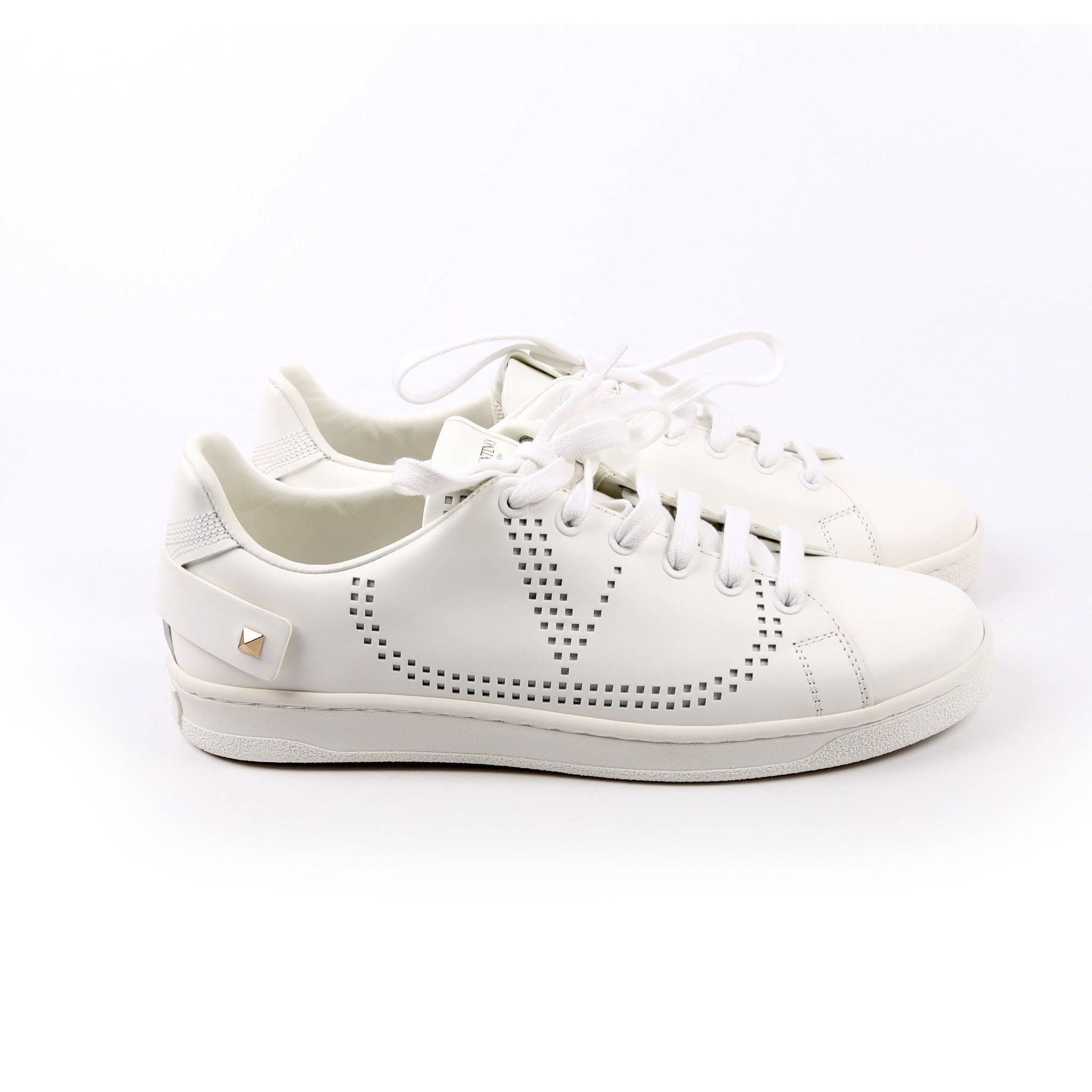 Backnet V Logo Sneakers Size 38 White