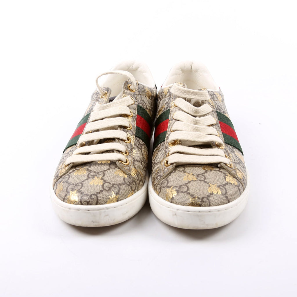 Ace Web GG Supreme Bee Sneakers Size 36 Beige/Multicolor