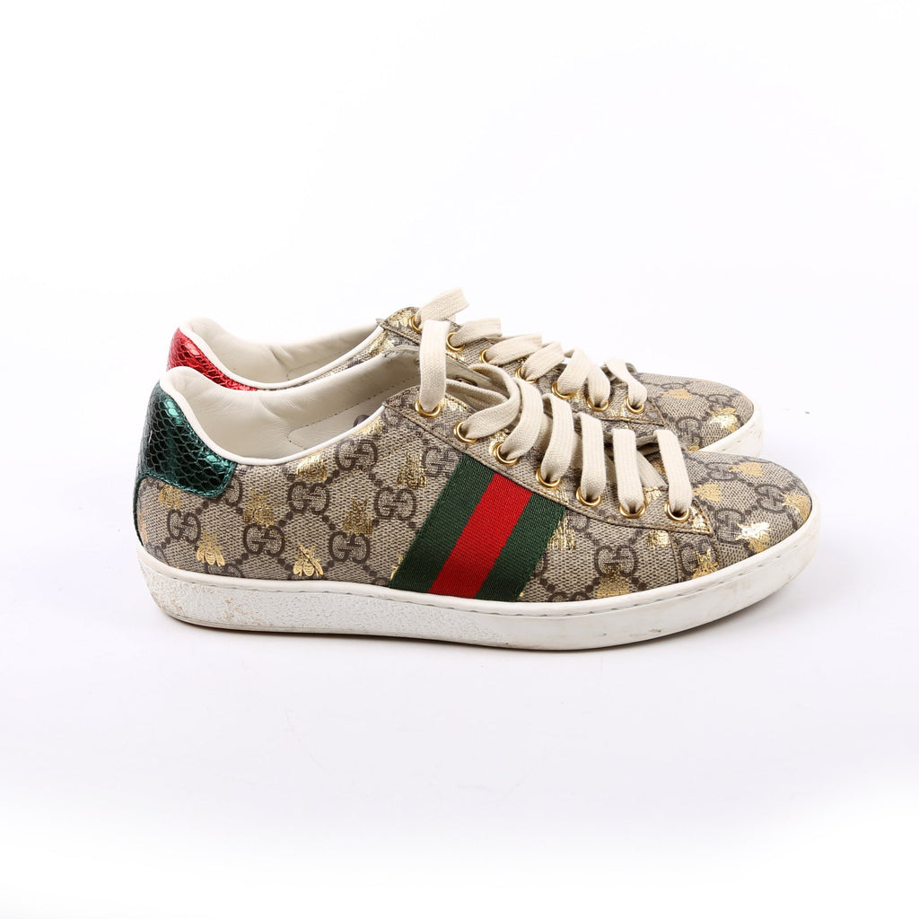 Ace Web GG Supreme Bee Sneakers Size 36 Beige/Multicolor