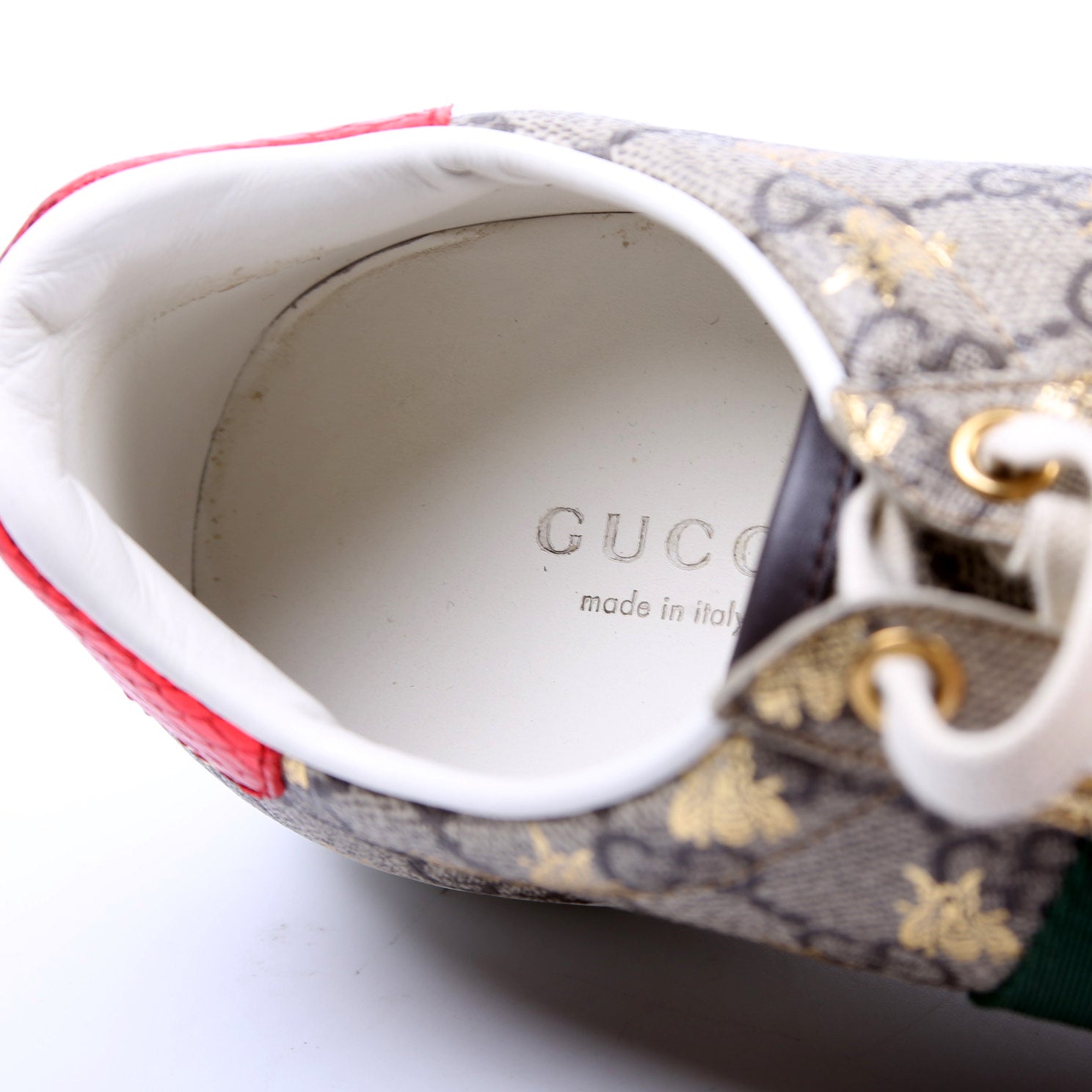 Ace Web GG Supreme Bee Sneakers Size 36 Beige/Multicolor