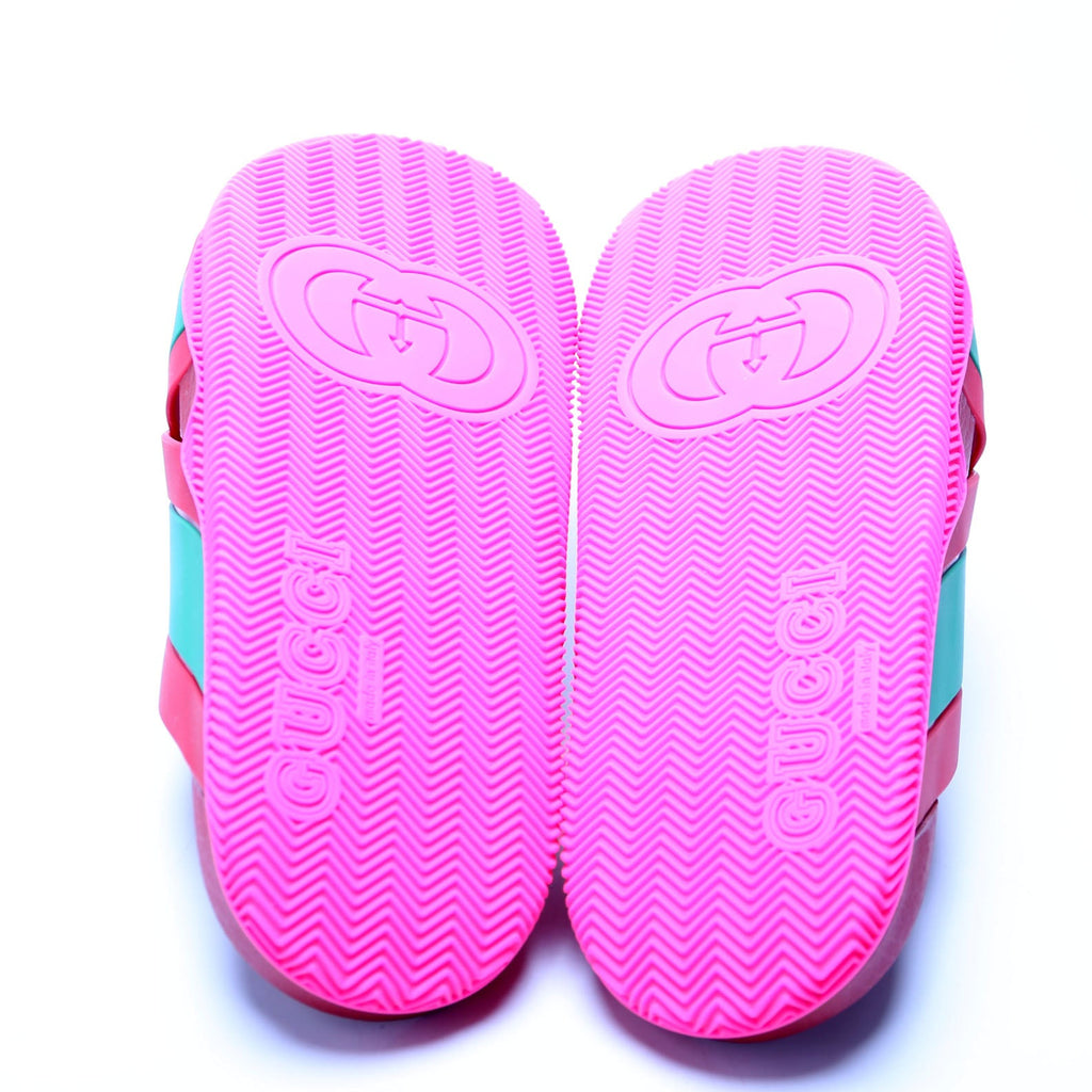 Gucci Criss Cross Web Rubber Slides Size 42