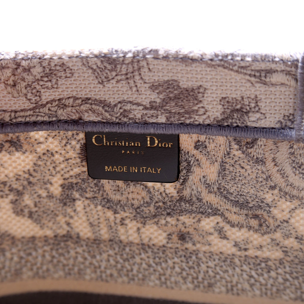 Book Tote Medium Etoile De Jouy Grey/Cream