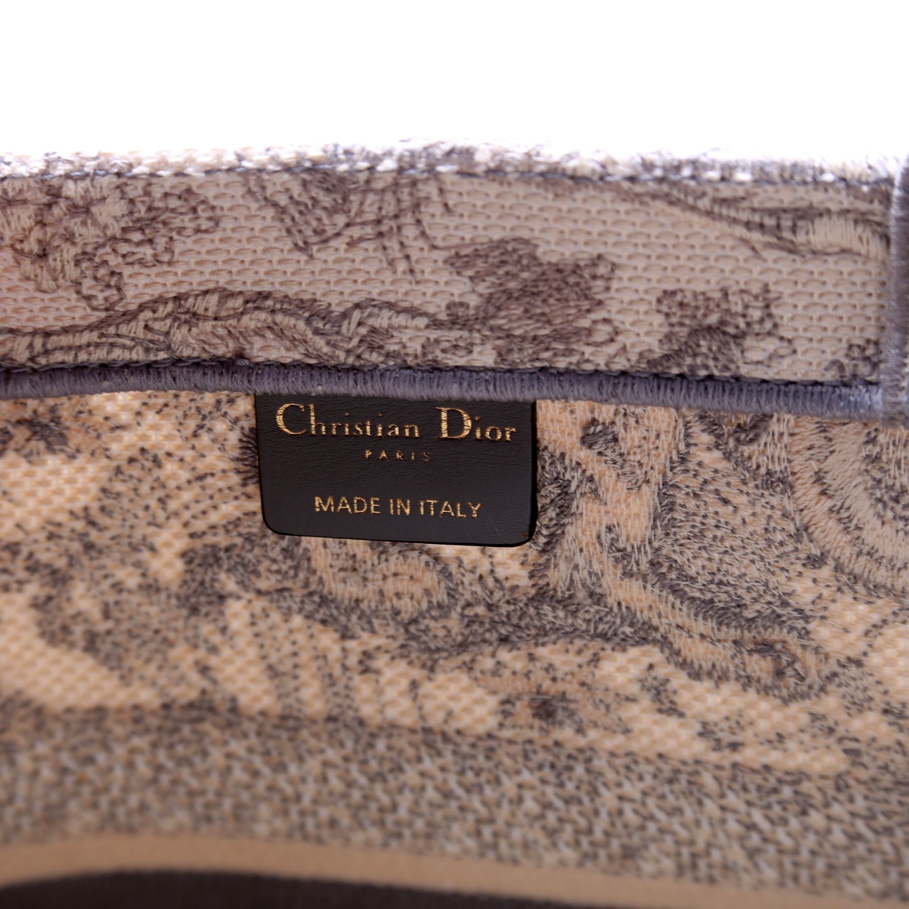 Book Tote Medium Etoile De Jouy Grey/Cream