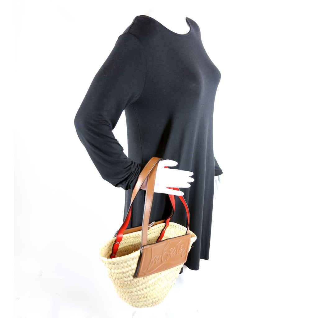 Loubishore Raffia Tote Small Brown