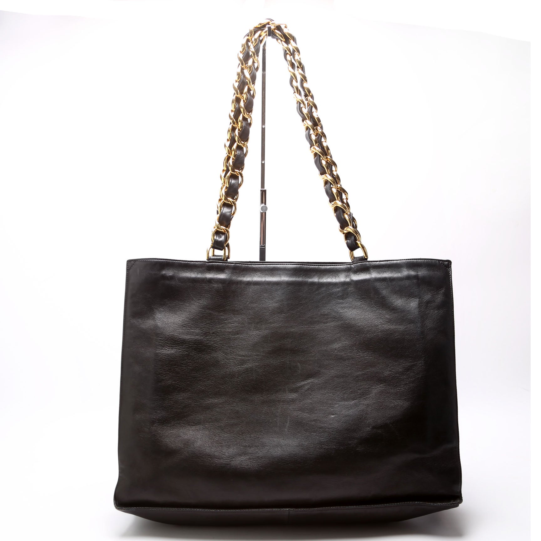 CC Lambskin Chain Tote Extra Large Vintage 2M Black