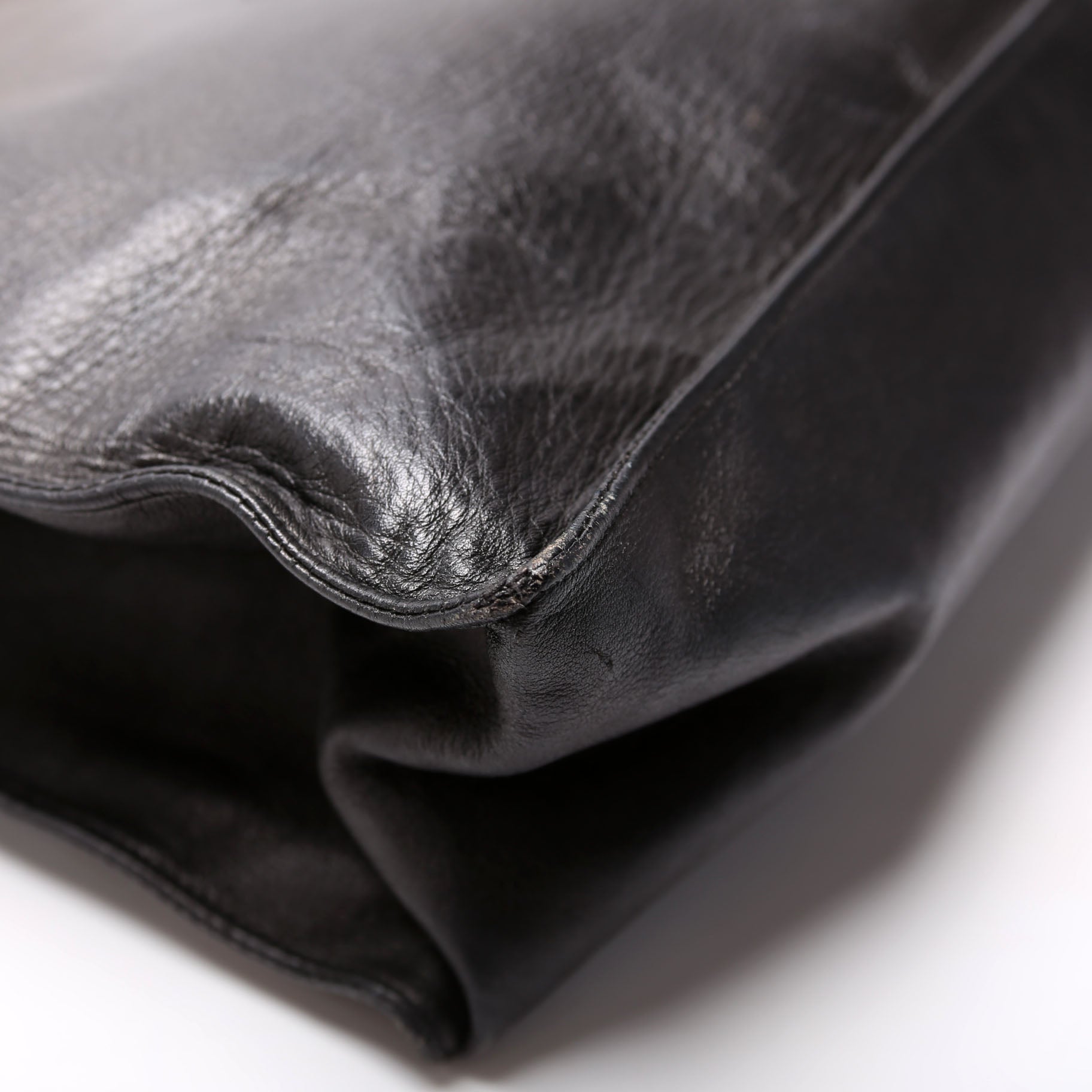 CC Lambskin Chain Tote Extra Large Vintage 2M Black