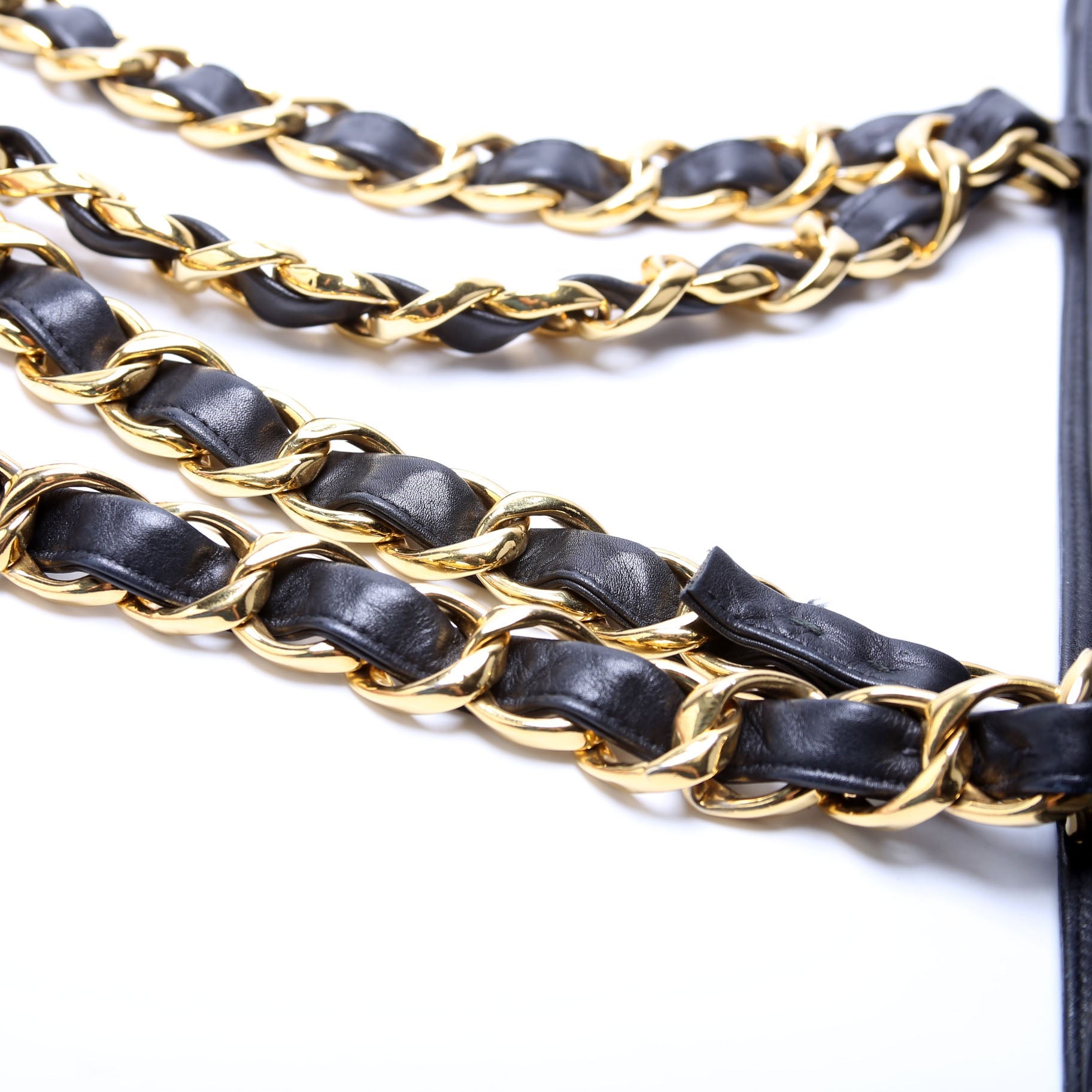 CC Lambskin Chain Tote Extra Large Vintage 2M Black
