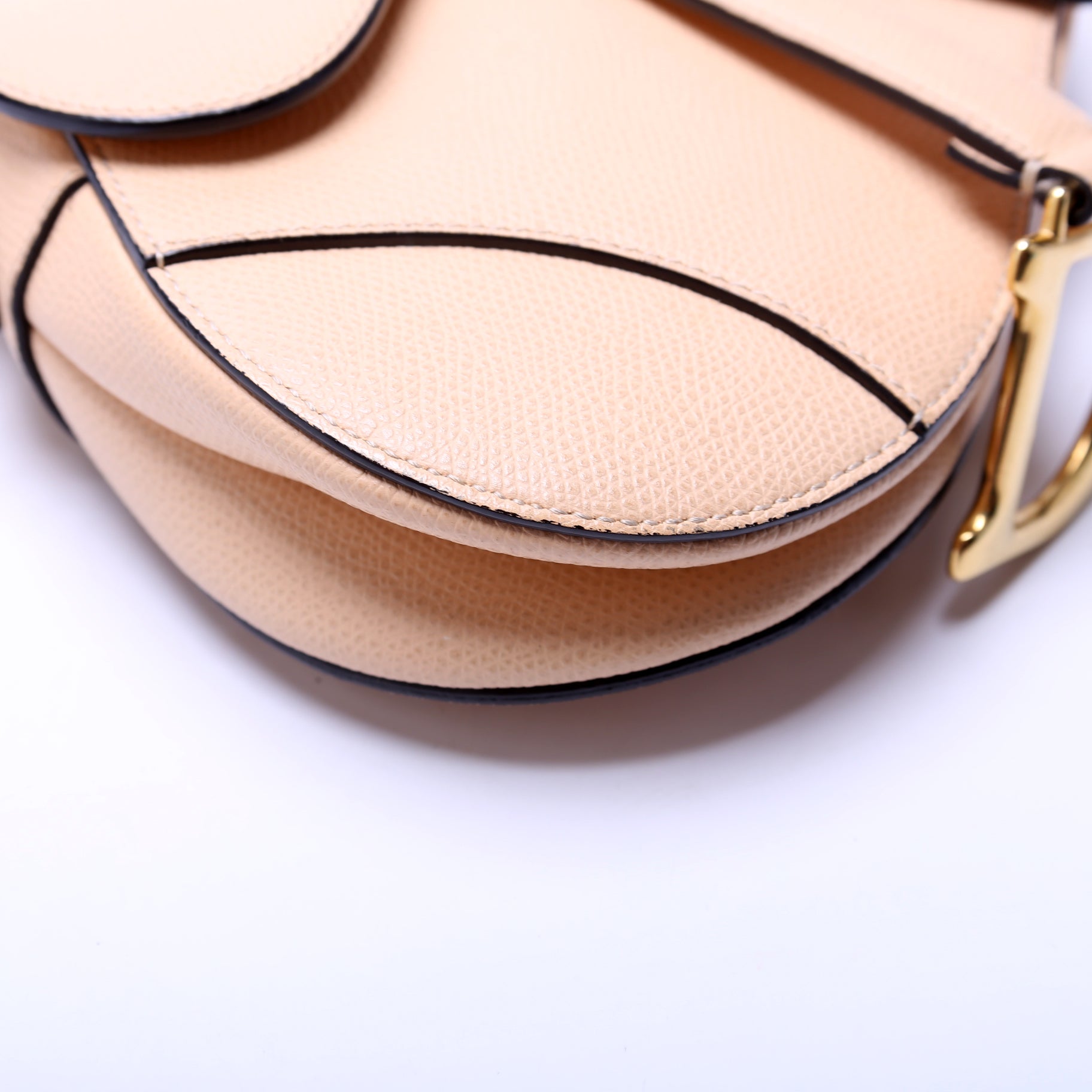 Saddle Bag Mini Leather Nude