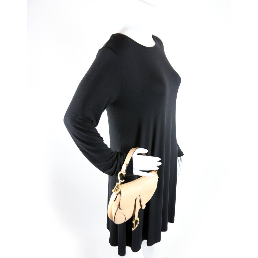 Saddle Bag Mini Leather Nude