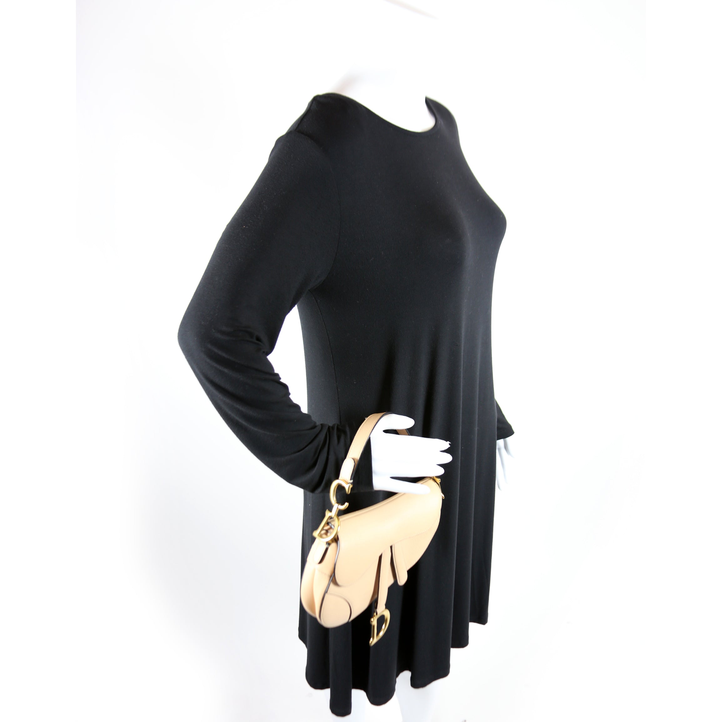 Saddle Bag Mini Leather Nude