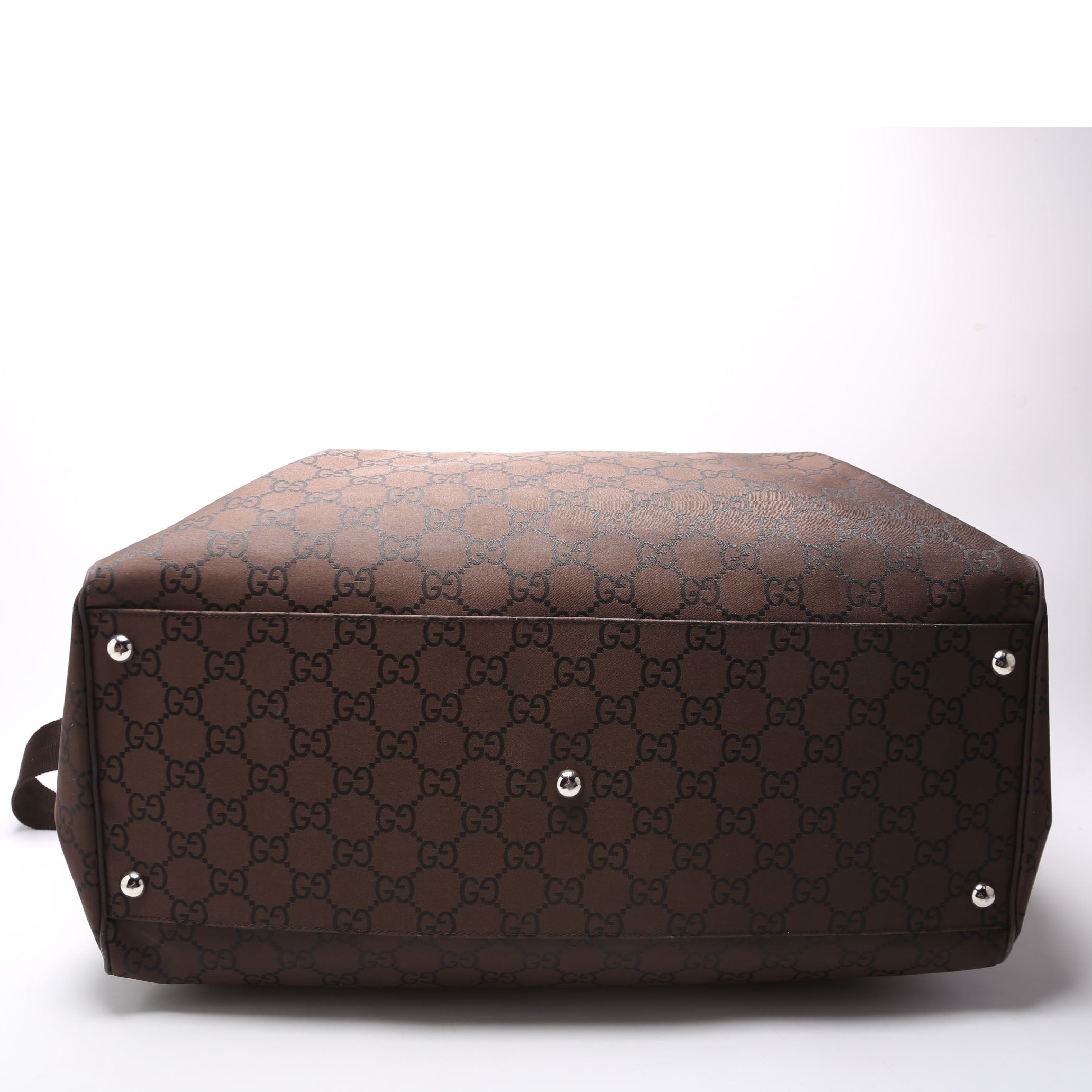 190629 GG Canvas Large Duffle Brown