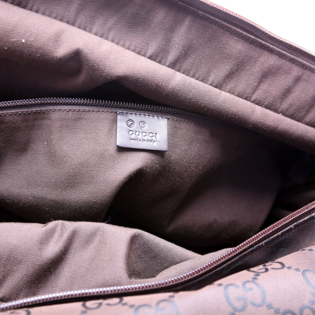 190629 GG Canvas Large Duffle Brown