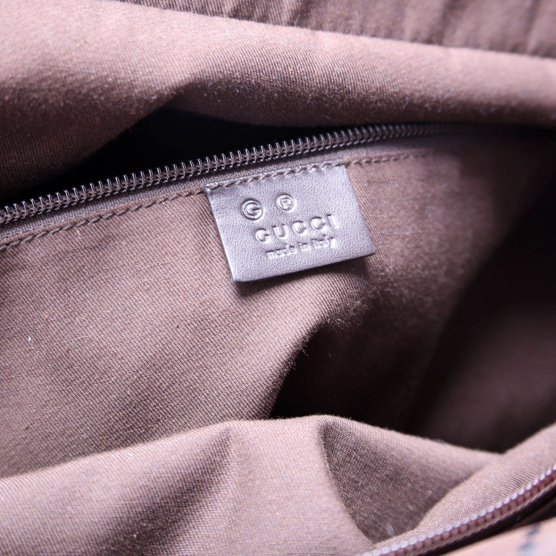 190629 GG Canvas Large Duffle Brown