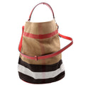 Canvas Mega Check Ashby Hobo Medium Red