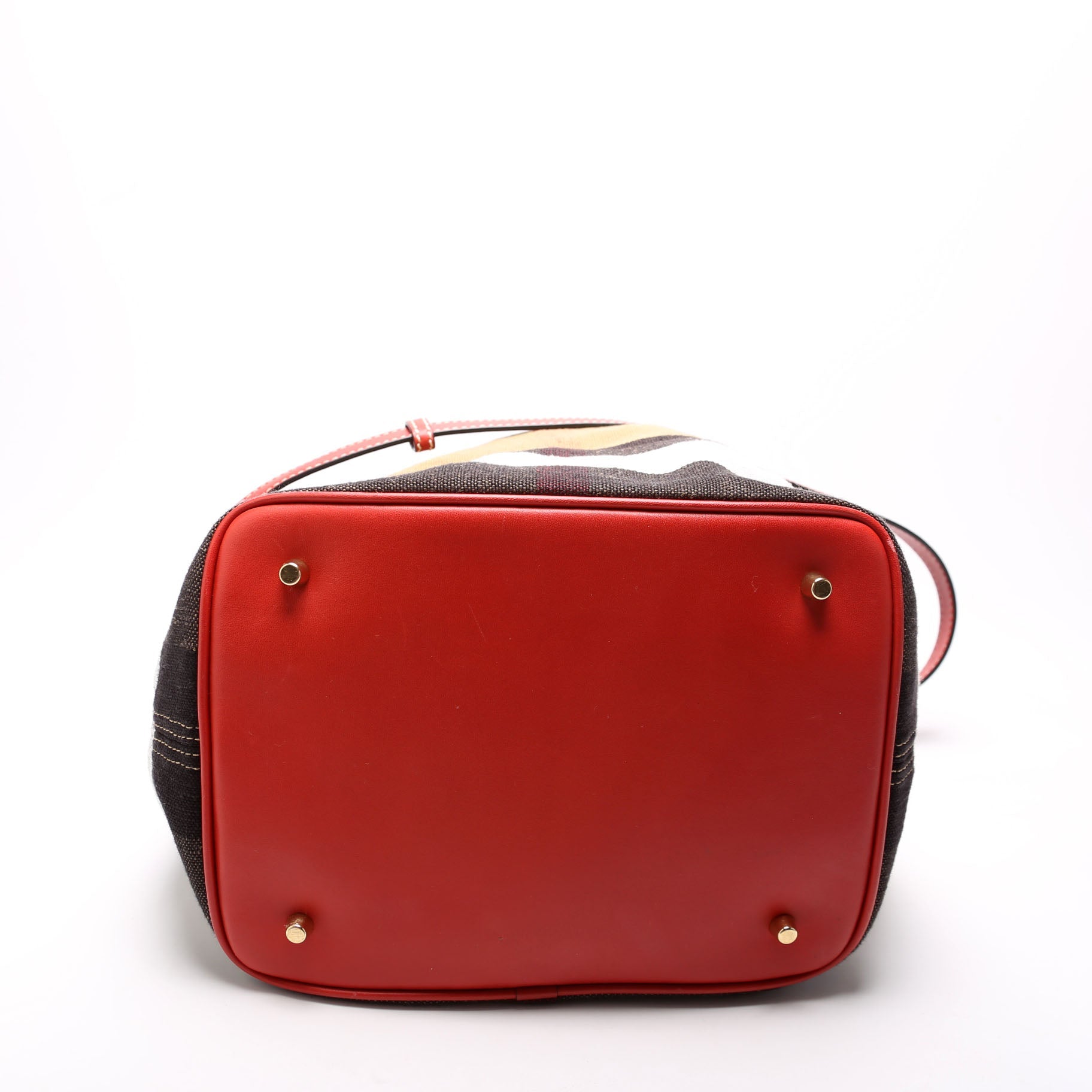 Canvas Mega Check Ashby Hobo Medium Red