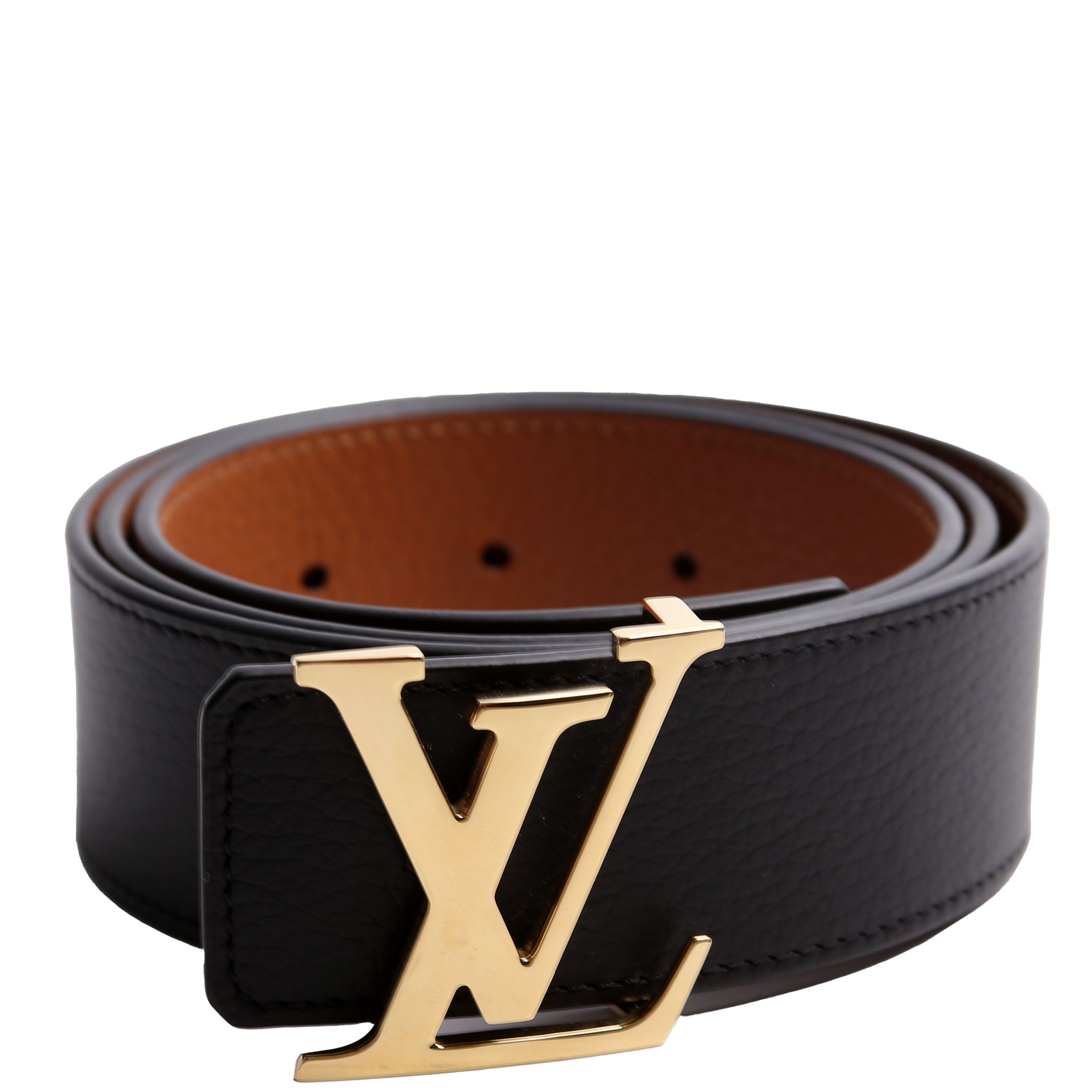 LV Initials 40MM Taurillon Reversible Belt Size 85/34