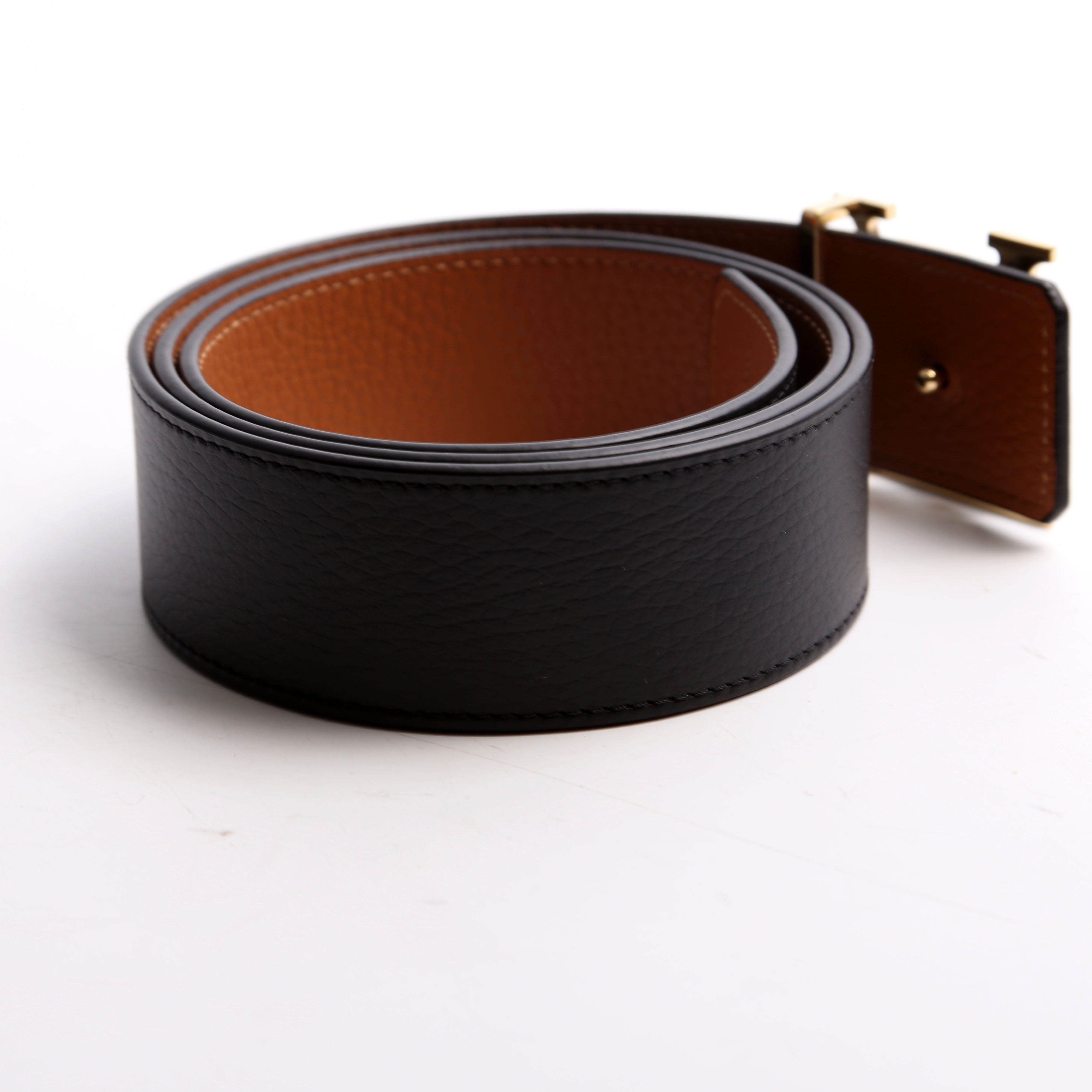 LV Initials 40MM Taurillon Reversible Belt Size 85/34