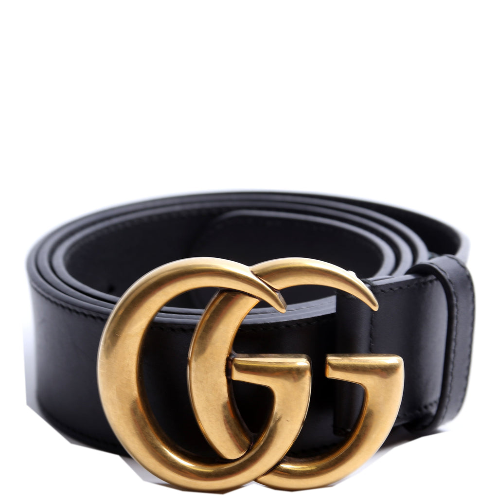 400593 GG Marmont Leather Belt Size 95/38 Black