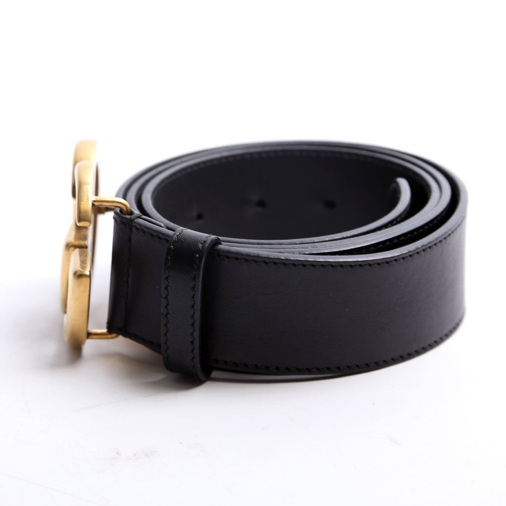 400593 GG Marmont Leather Belt Size 95/38 Black