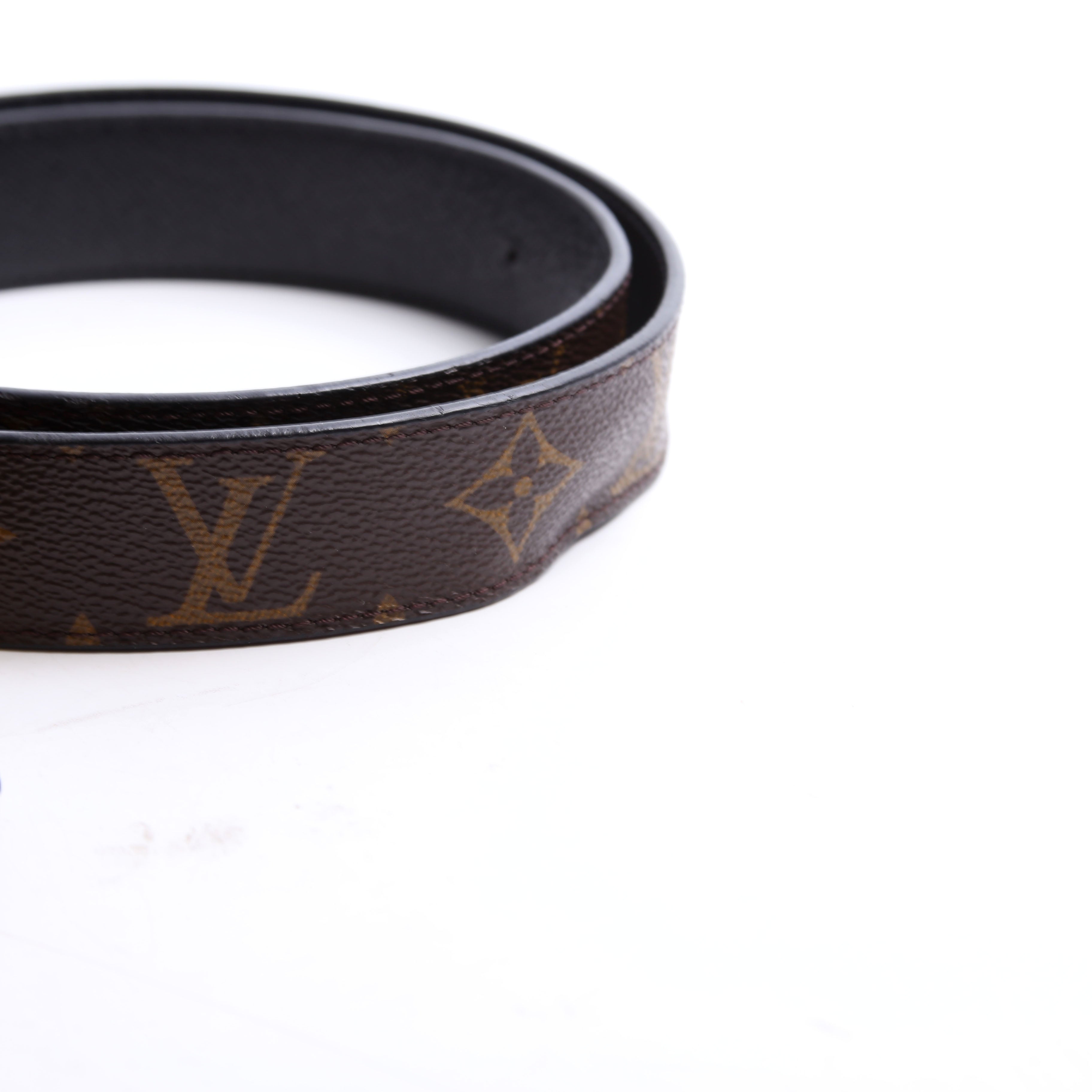 LV Initiales 30MM Reversible Leather/Monogram Belt Size 85/34
