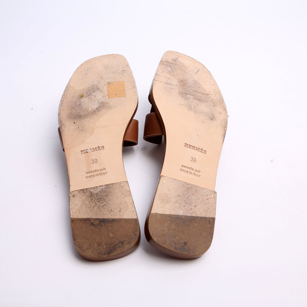 Oran Sandals Size 39 Brown