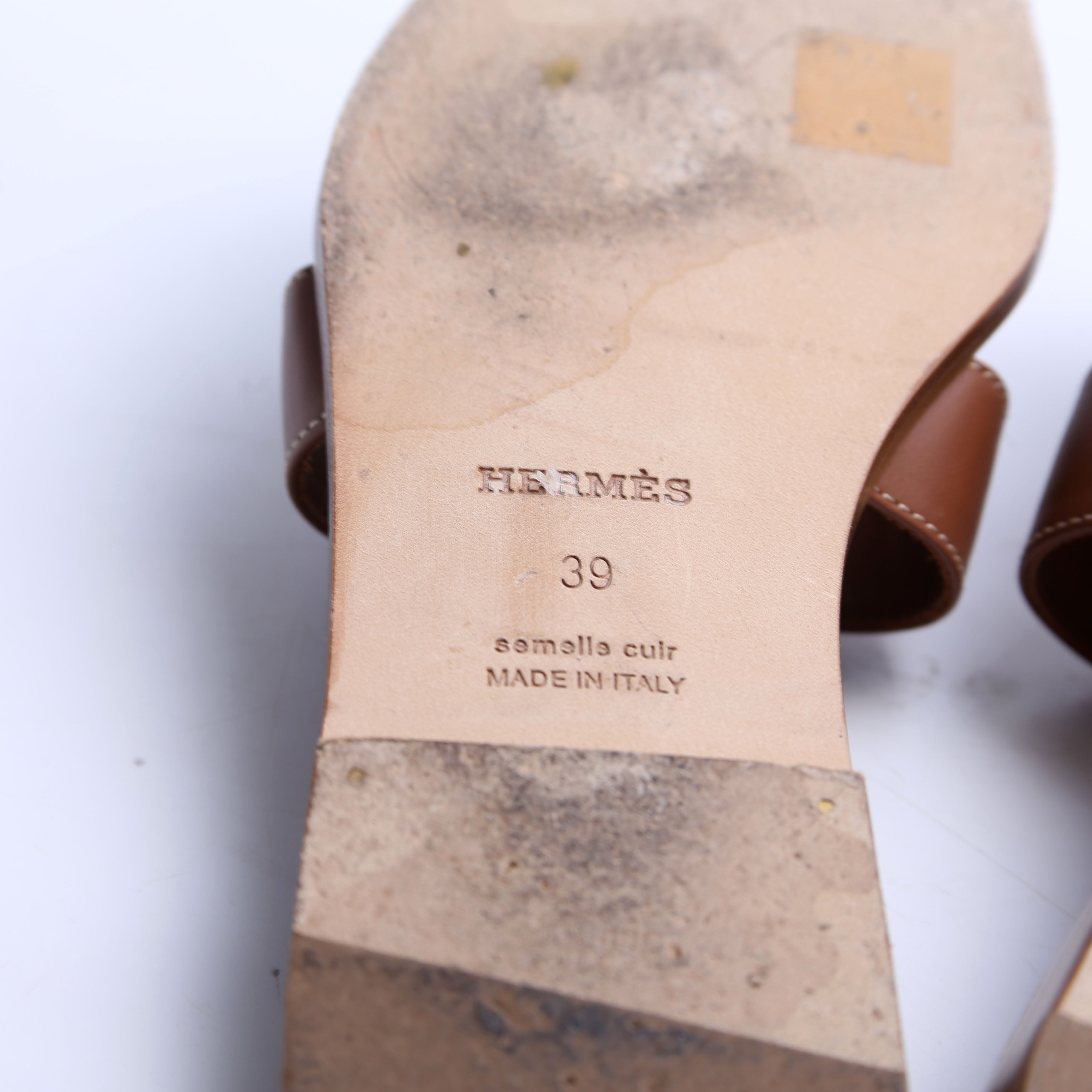 Oran Sandals Size 39 Brown