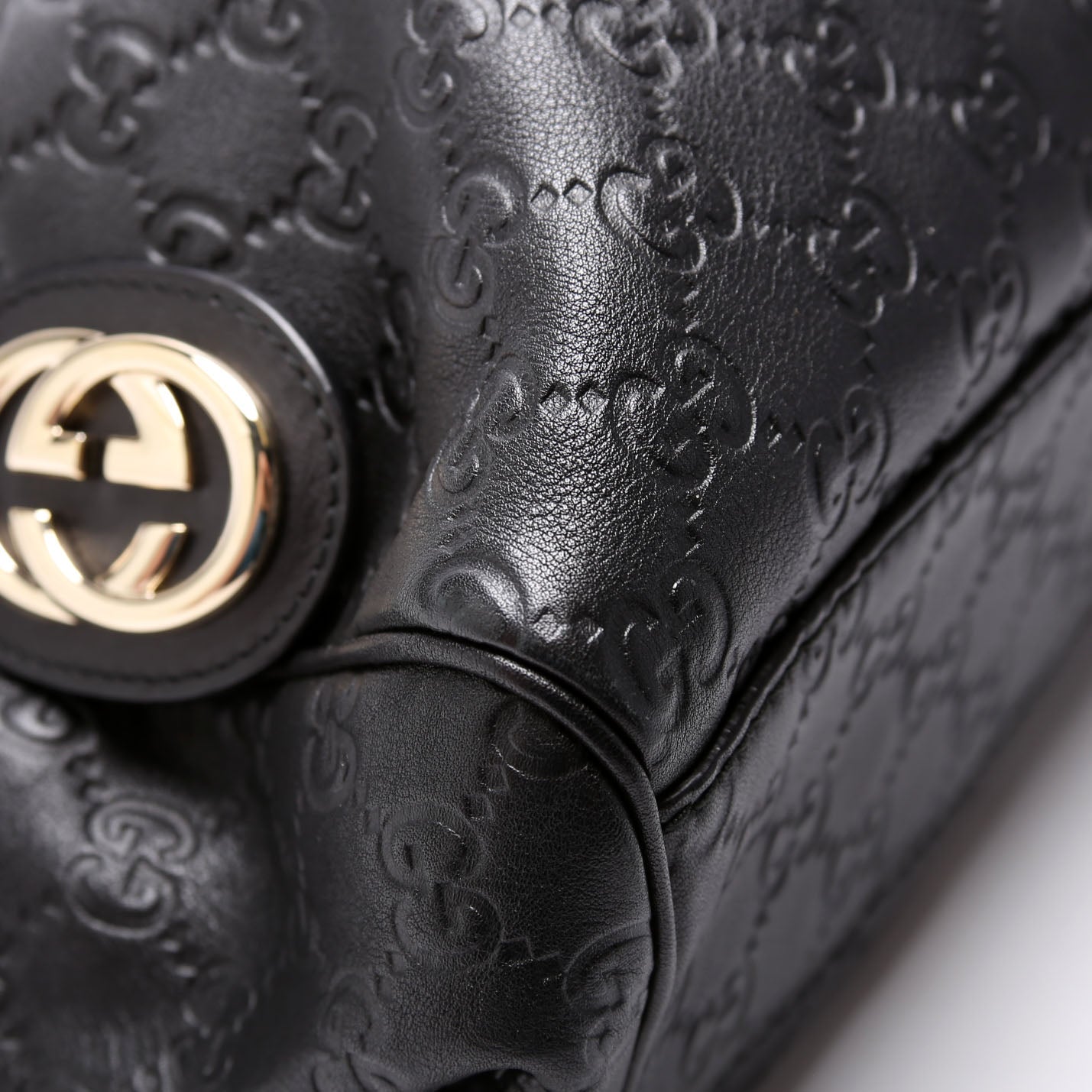 211944 Sukey GG Leather Medium Black