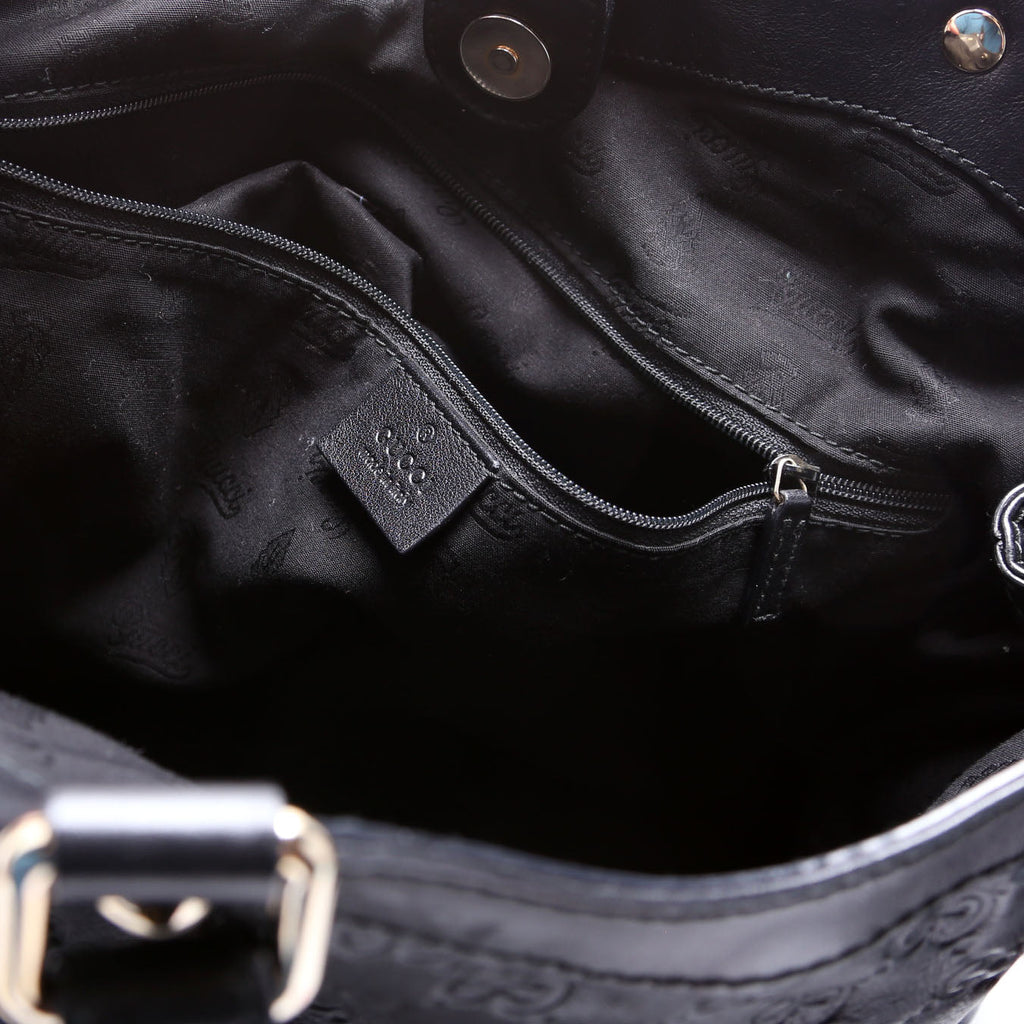 211944 Sukey GG Leather Medium Black