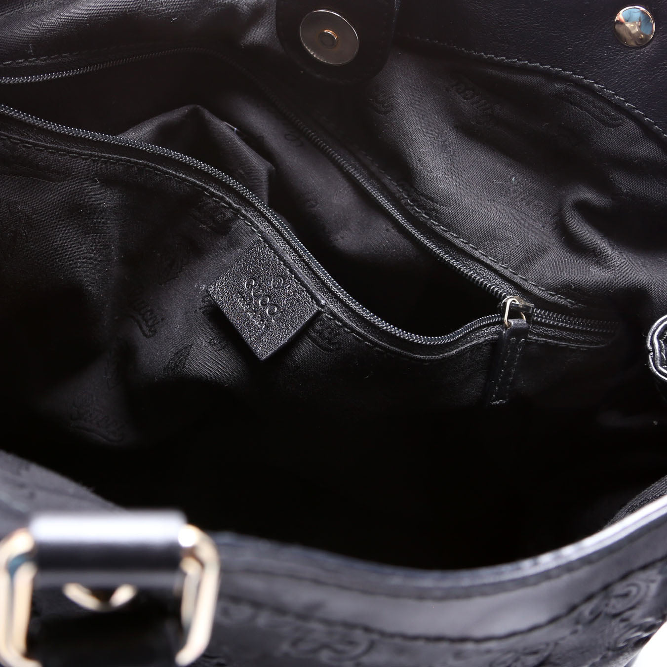211944 Sukey GG Leather Medium Black