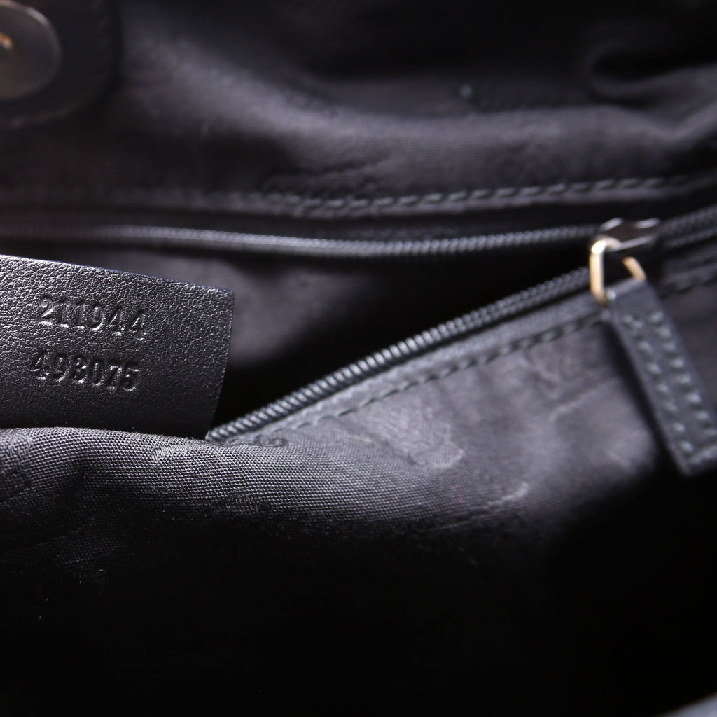 211944 Sukey GG Leather Medium Black
