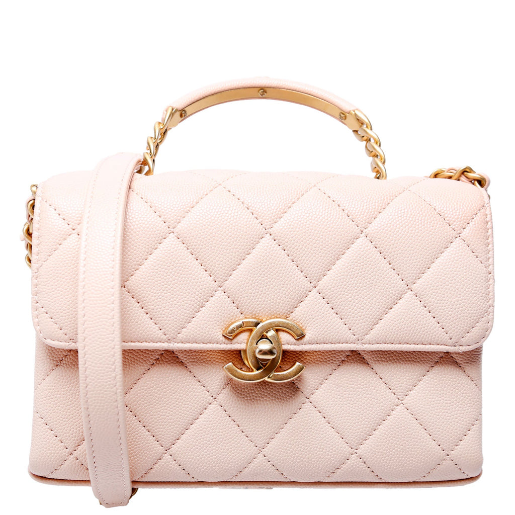 Carry Me Top Handle Caviar Small RFID Peach