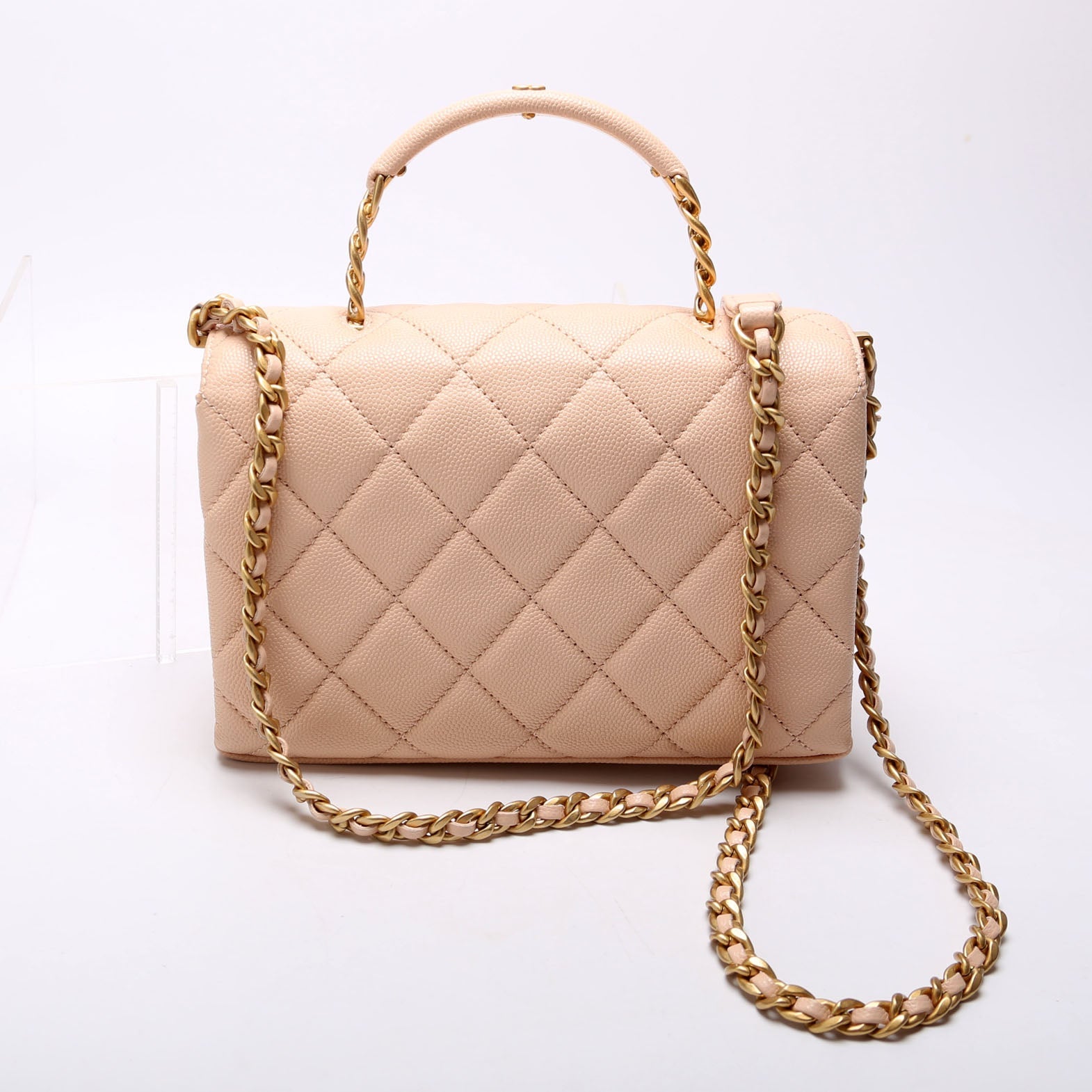 Carry Me Top Handle Caviar Small RFID Peach