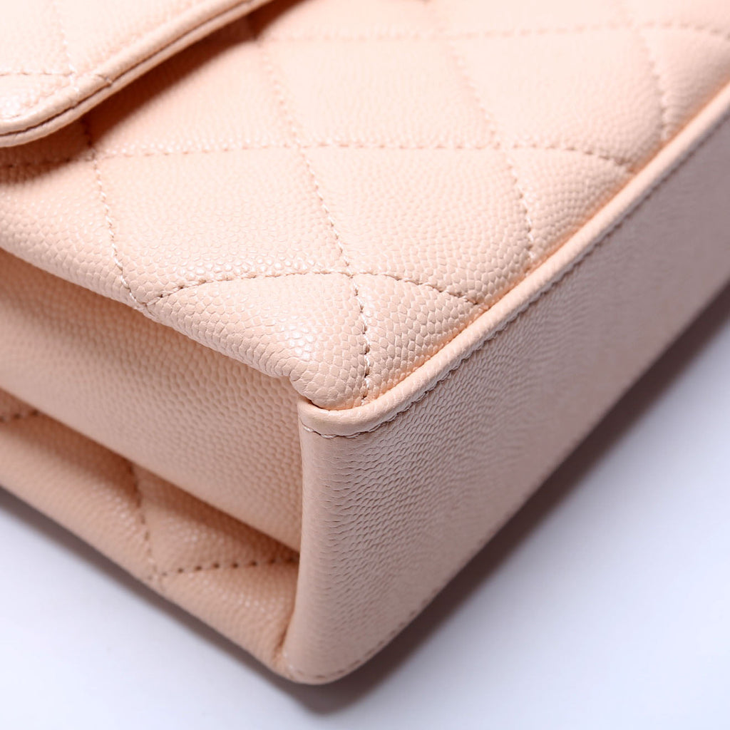 Carry Me Top Handle Caviar Small RFID Peach