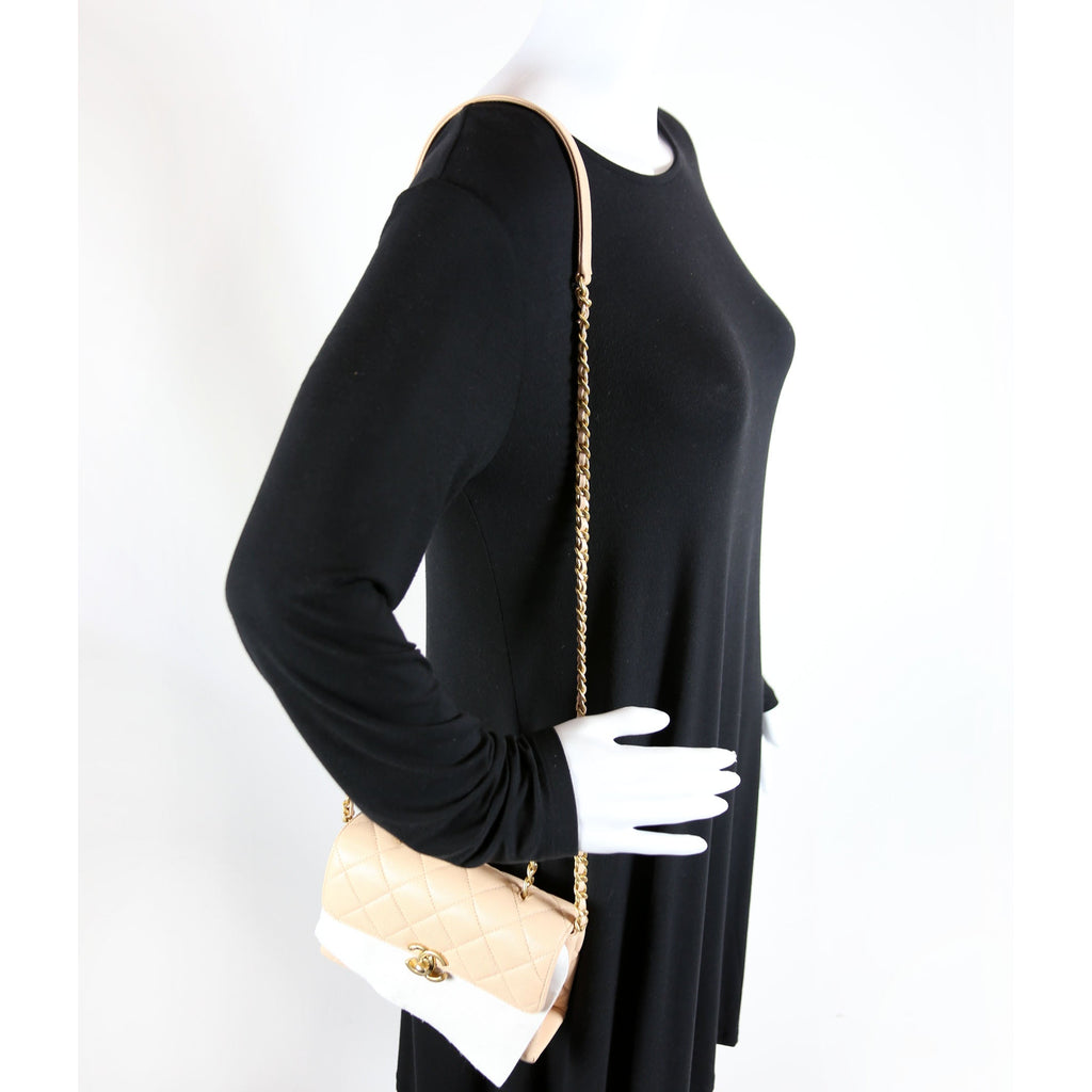 Carry Me Top Handle Caviar Small RFID Peach