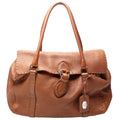 8BR487 Linda Selleria Leather Medium Brown