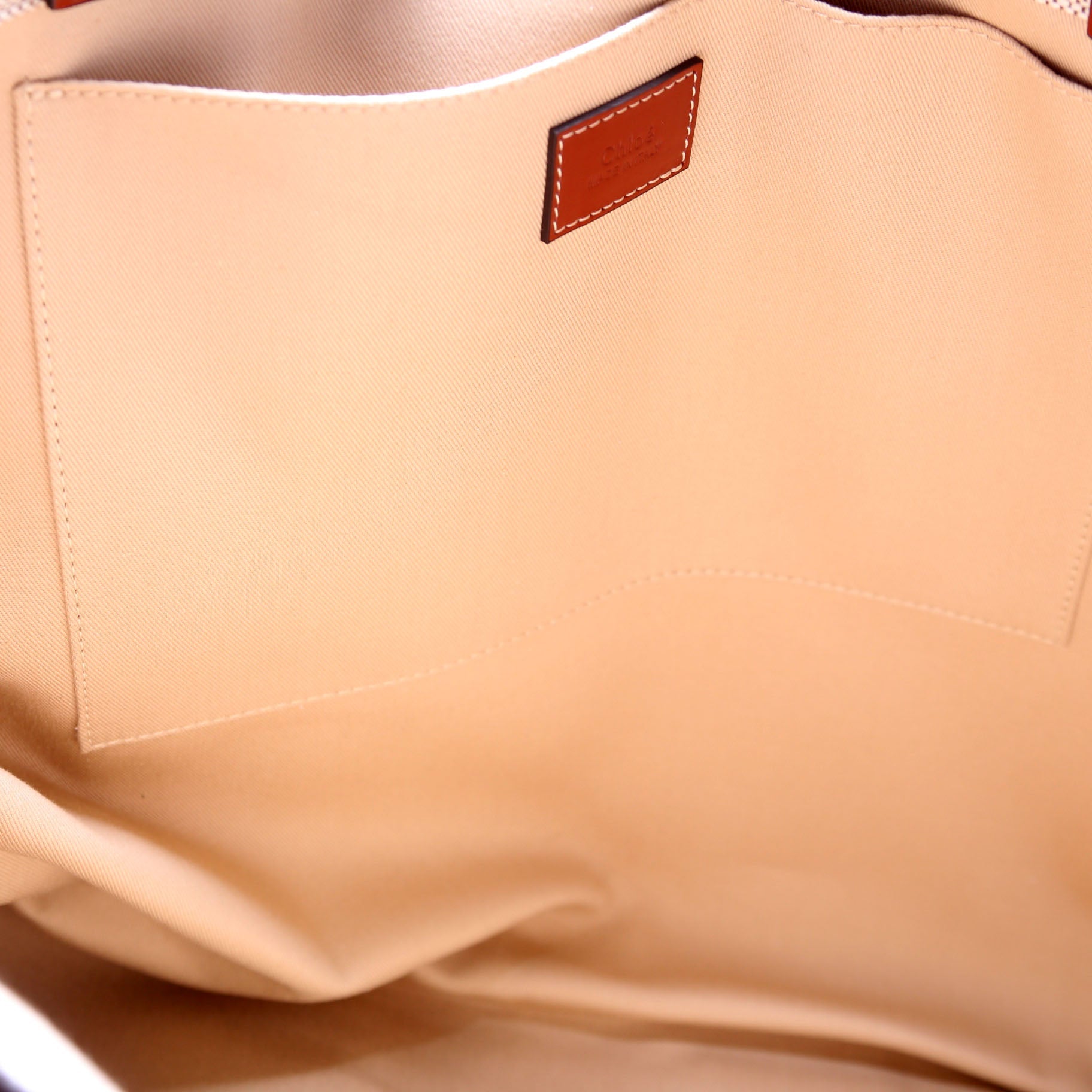 Woody Ribbon Tote Large Brown