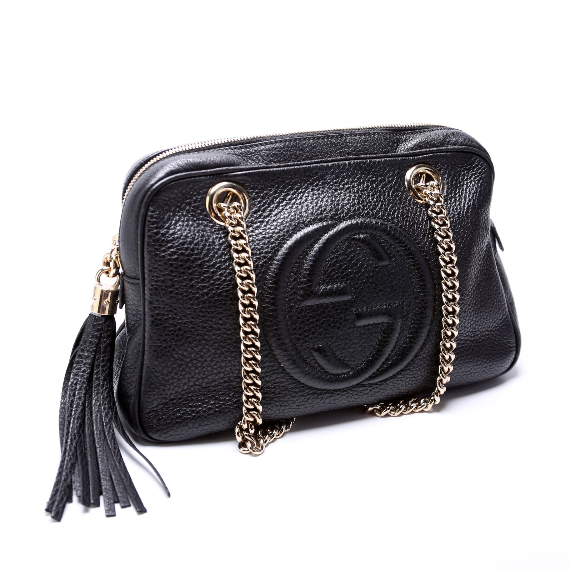 308983 Soho Chain Shoulder Bag Black
