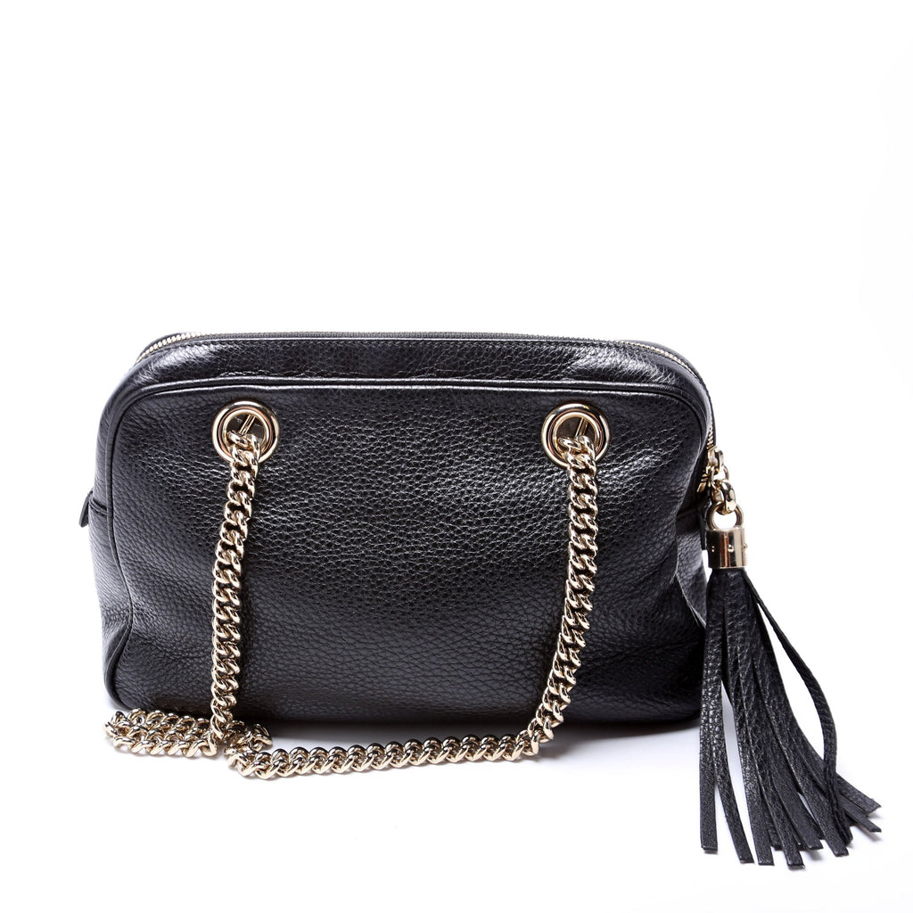308983 Soho Chain Shoulder Bag Black