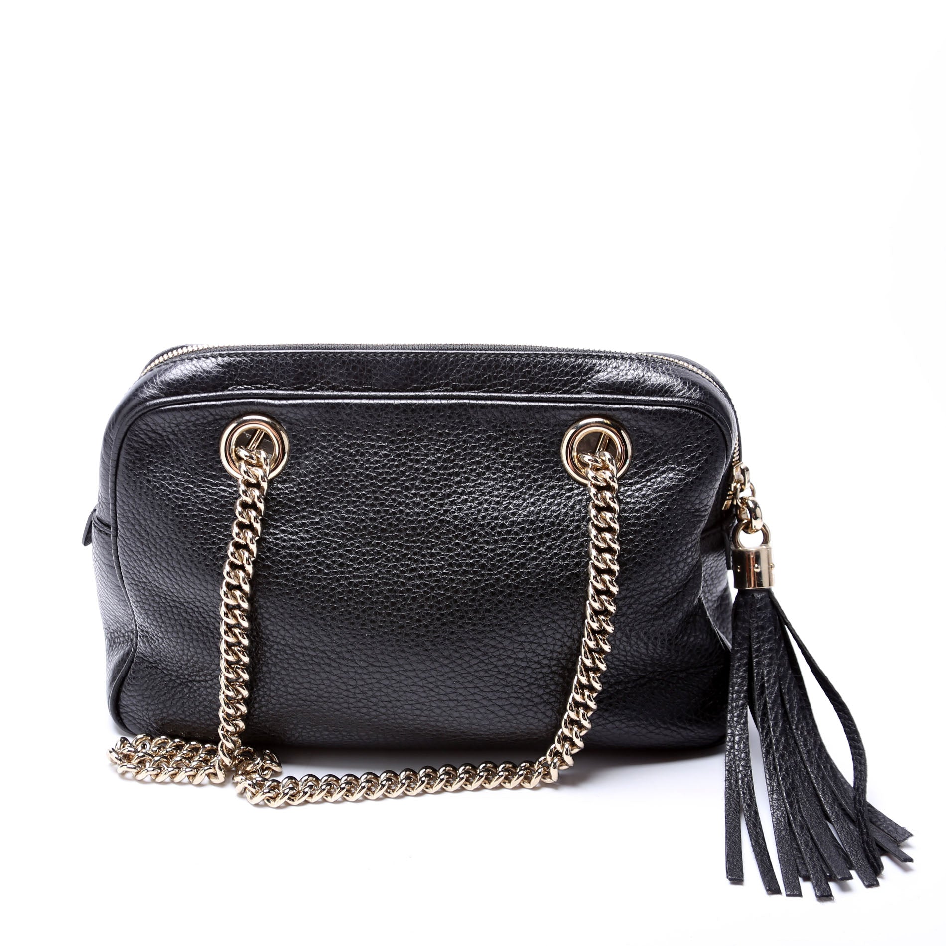 308983 Soho Chain Shoulder Bag Black