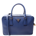 Saffiano Lux Bauletto Bag Blue