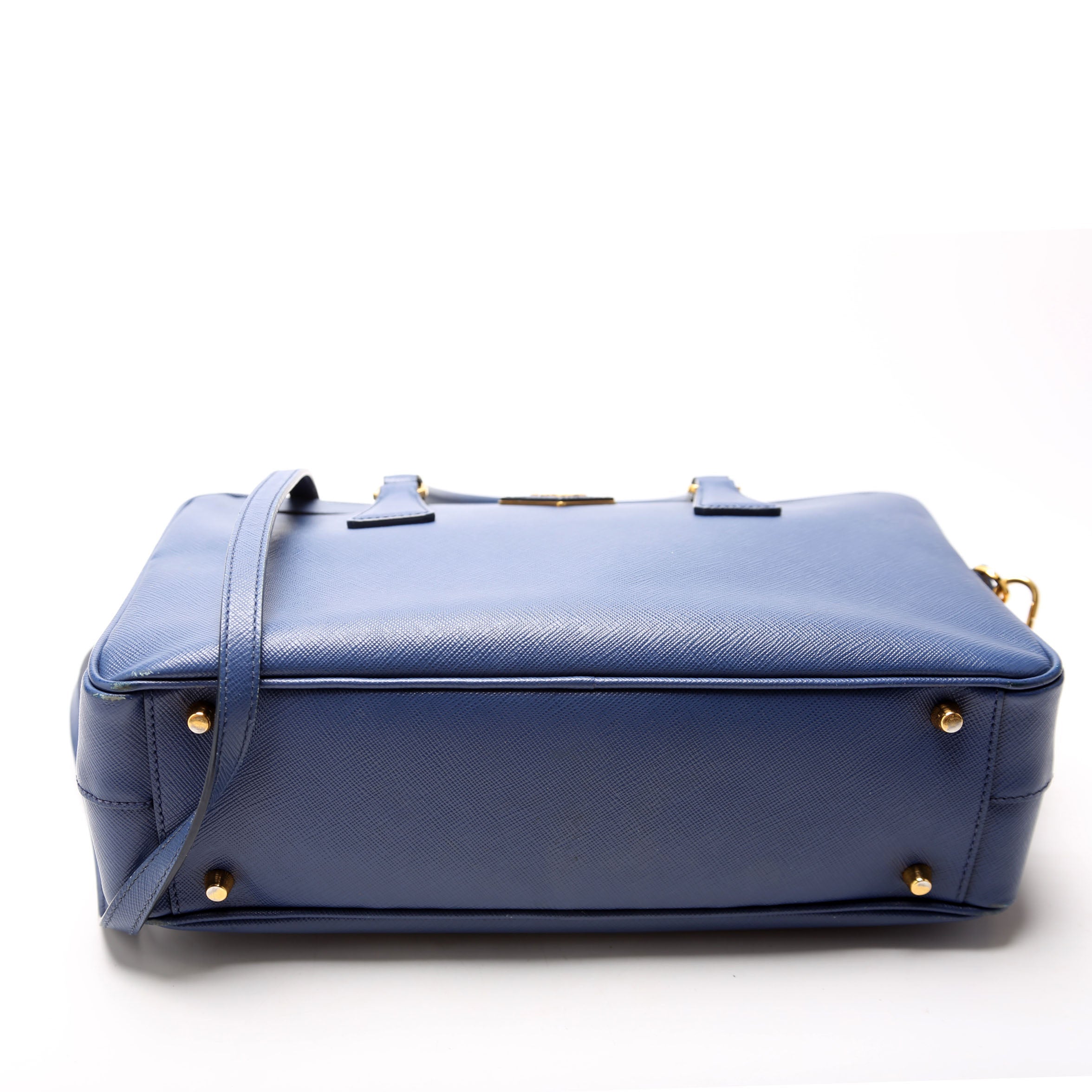 Saffiano Lux Bauletto Bag Blue