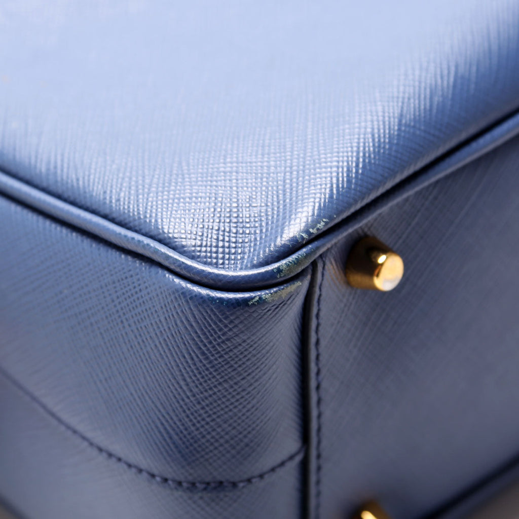Saffiano Lux Bauletto Bag Blue